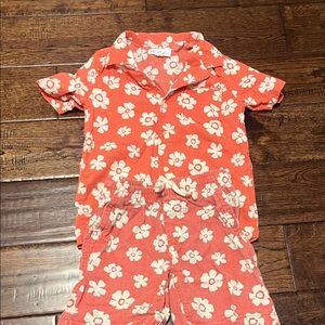 Floral set in Orange and White